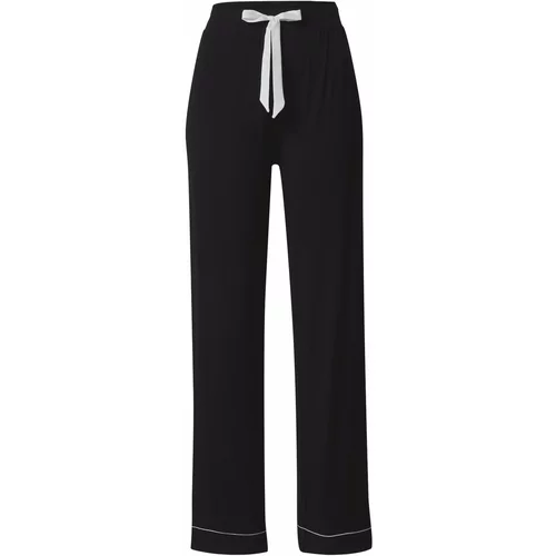 Hunkemöller Pidžama hlače crna / bijela