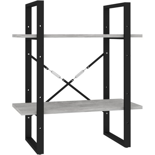  za knjige s 2 razine boja betona 60 x 30 x 70 cm drveni Slike