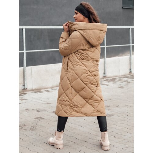 DStreet Women's winter quilted jacket with hood FEMACOAT beige Cijene