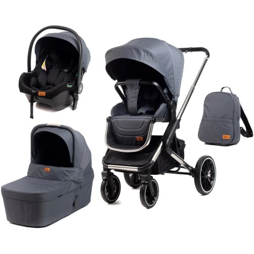 Bbo kolica za bebe 3u1 FlexiTrio Grey, 0m+ Slike