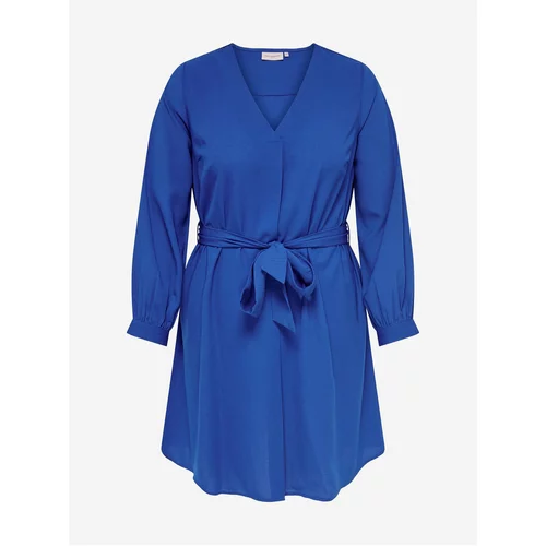 Only Blue Dress with Tie CARMAKOMA Defini - Women