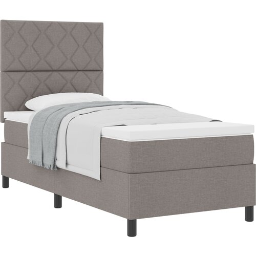 vidaXL Vzmetnica s posteljo taupe 90x200 cm tkanina, (22083188) Cene