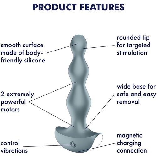 Satisfyer Analni čep - Lolli Plug 2, ledeno plavi Slike