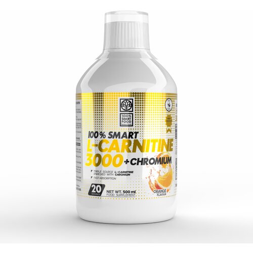 100% Smart L-Carnitine 3000 + Chromium - 500 ml - Orange Cijene