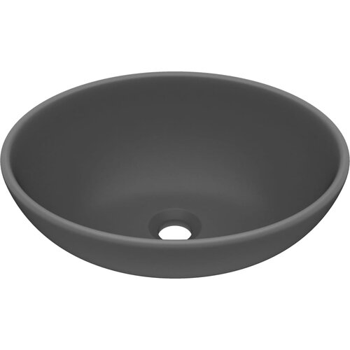 Maison Chic Razkošen Umivalnik - Kopalna umivalnik - Lavabo ovalen mat temno siv 40x33 cm keramičen, (21684650) Cene