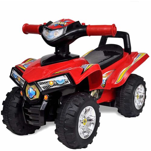 Crveni dječji quad na guranje sa zvukom i svjetlom Slike