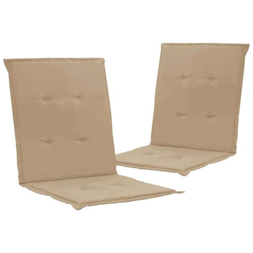  Jastuci za vrtne stolice 2 kom bež 100 x 50 x 3 cm od tkanine Slike