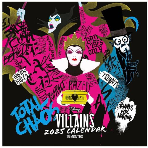 Pyramid zidni kalendar disney villains - 2025 square calendar 30x30cm Cene