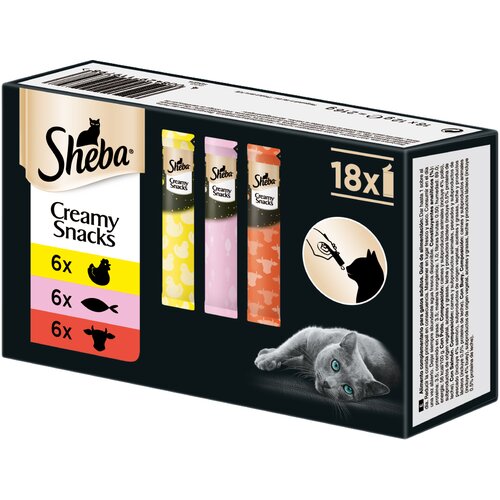 Sheba Creamy Snacks multi pakiranje - 18 x 12 g Slike