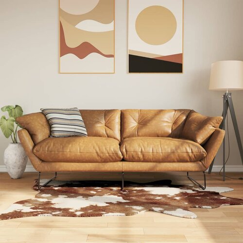 VidaXL Tepih smeđe-bijeli s uzorkom 120 x 170 cm perivi i protuklizni Slike