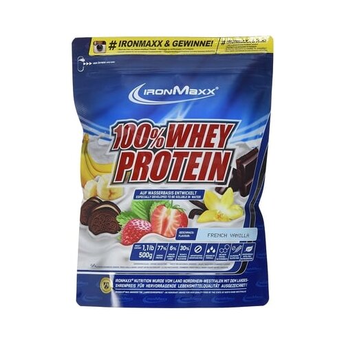 IRONMAXX 100% whey protein - 500 g u vrećici - french vanilla Cijene