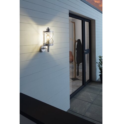 Eglo hilburn 1 spoljna zidna lampa/1, e27, čelik/srebrno antik Slike