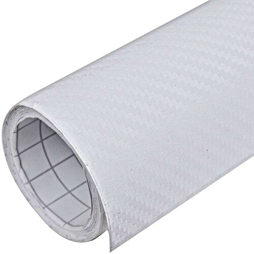 VidaXL Folija za avto 3D bela 100x150 cm Slike