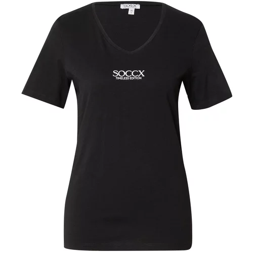 Soccx Majica 'HAP:PY' crna / bijela