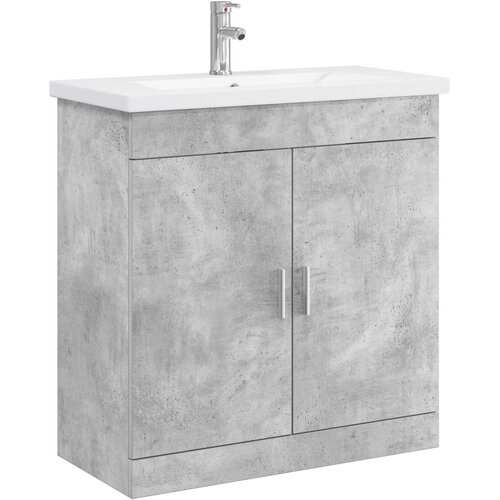  Set namje&amp;scaron;taja za kupaonicu Betonska siva 81 x 40 x 84,5 cm Slike