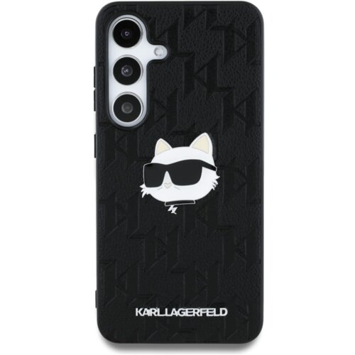 Karl Lagerfeld Originalen ovitek Samsung Galaxy S25 Plus 5G - Monogram Choupettes Head - črna za&amp;scaron;čita - KLHCS25MPGKLCHPK Slike