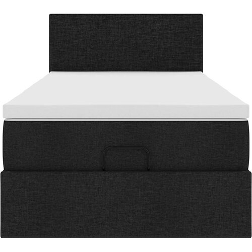 VidaXL Otomanski okvir kreveta s madraca crni 90x190cm od tkanine Slike