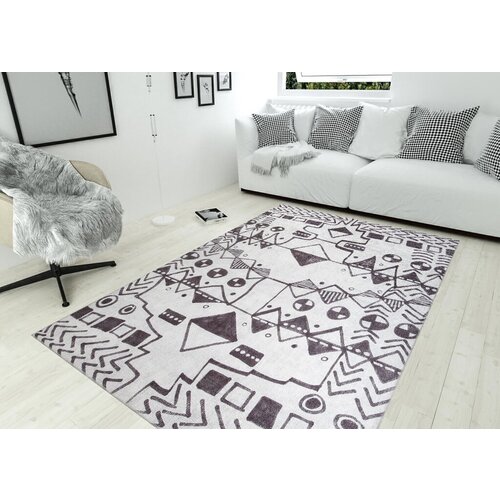 Conceptum Hypnose tepih ada Gönül -al 377, 210x310 cm, antracit-beli Cene
