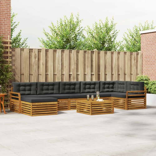  Set vanjskih sofa 8 kom. Prirodna i antracit Cijene