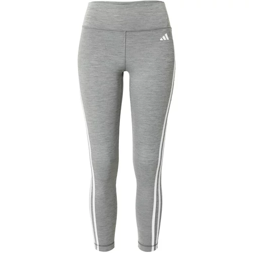Adidas Sportske hlače siva melange / bijela