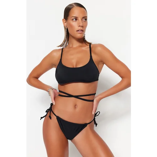 Trendyol Bikini Bottom - Black - Plain