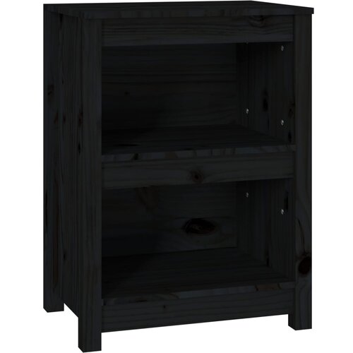 Maison Chic Knjižna omara - Knjižni regal črna 50x35x68 cm trdna borovina, (21724632) Slike