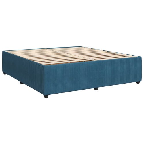 VidaXL Posteljni okvir modra 200x200 cm žamet, (21307275) Slike