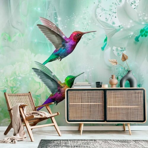  Foto tapeta - Colourful Hummingbirds (Green) 100x70 Premium Cene