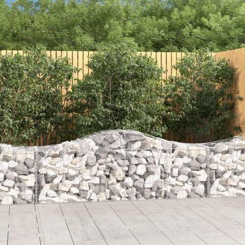  Lučne gabionske ko&amp;scaron;are 30 kom 200x50x60/80 cm pocinčano željezo Slike