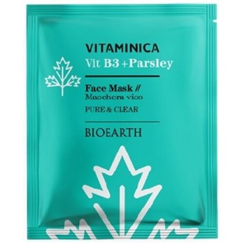 Bioearth Vitaminica sheet maska za lice vitamin B3 + per&amp;scaron;un, 15 ml Slike