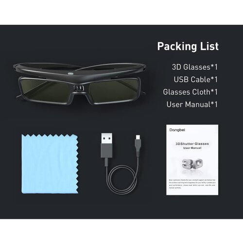 DANGBEI 3D Glasses DLP-Link Rechargeable Slike