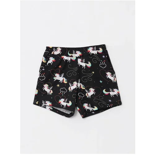 LC Waikiki Patterned Girl's Shorts with Elastic Waist