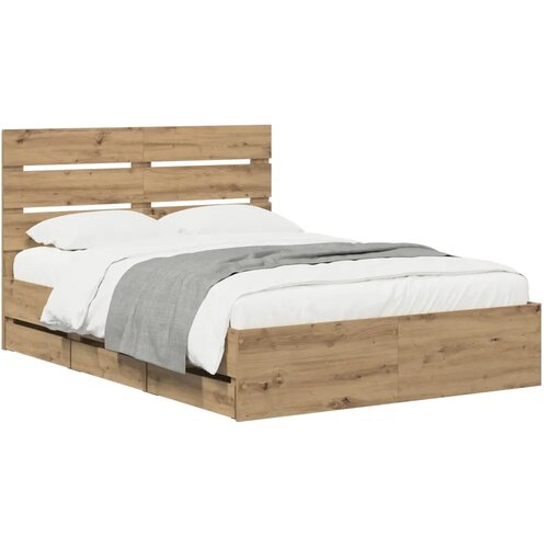  Bed Frame with Storage and Headboard Artisan Oak 160 x 200 cm - Hrast artisan 160 x 200 cm Cijene