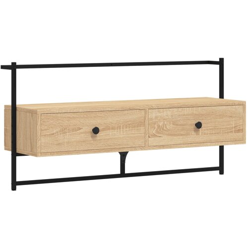 vidaXL TV omarica stenska sonoma hrast 100,5x30x51 cm inženirski les, (20913801) Cene