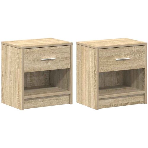 vidaXL Nočne omarice 2 kosa s predalom sonoma hrast 39x28x41 cm, (5000298669) Cene