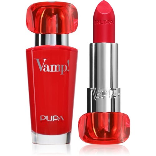 PUPA Milano Vamp! Luminous Lipstick &amp;scaron;minka za polne ustnice odtenek 202 - Lovely Cherry 3.5 g Slike