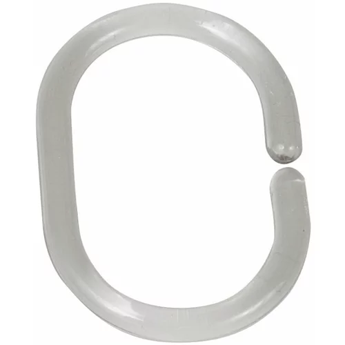 Wenko set s 12 prozirnih prstena za šipku za tuš zavjesu Shower Hooks