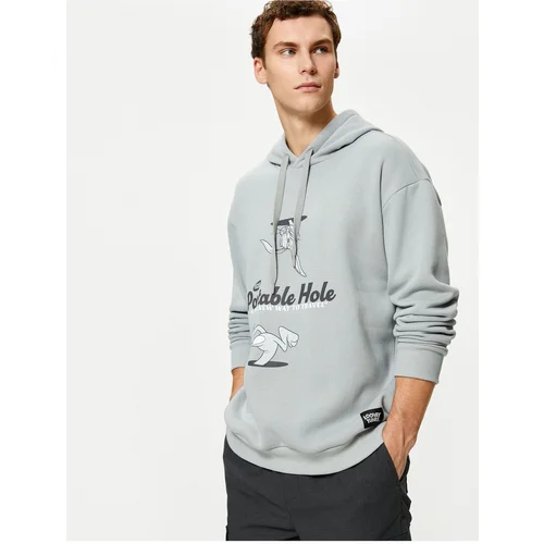 Koton Bugs Bunny Casual Cutout Hoodie Licensed Printed