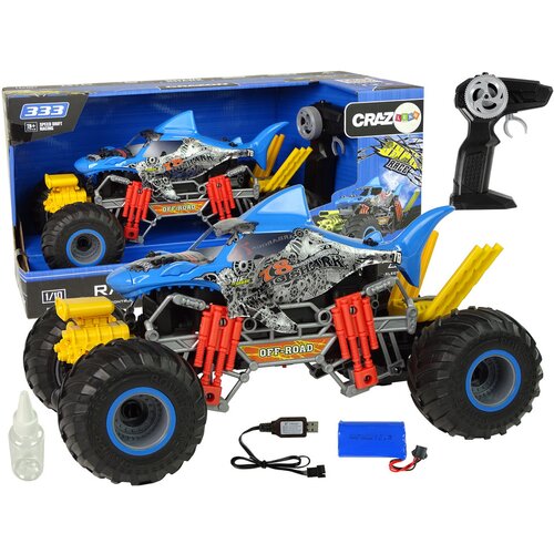 Buggy na daljinsko upravljanje Shark Terrain 1:10 2.4G Modra 15 km/h - &scaron;areni Cene