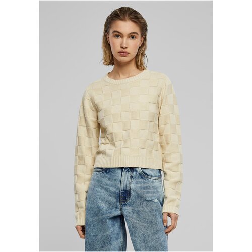 Urban Classics women's sweater check knit sand Slike