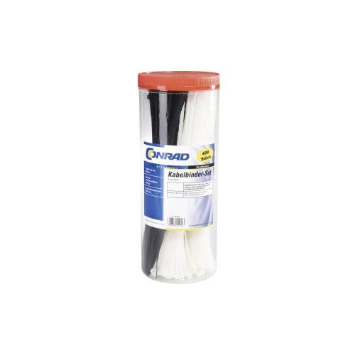 TRU COMPONENTS Sortiment vezic za kabele 300 mm crne boje, prirodne boje Conrad Components 544967 400 kom. Cijene