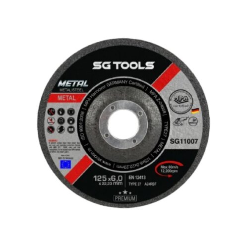 SG Tools SG11007 brusna ploča ispupčena 125 x 6.0mm Metal Premium A 24 RBF ( SG11007 ) Cene