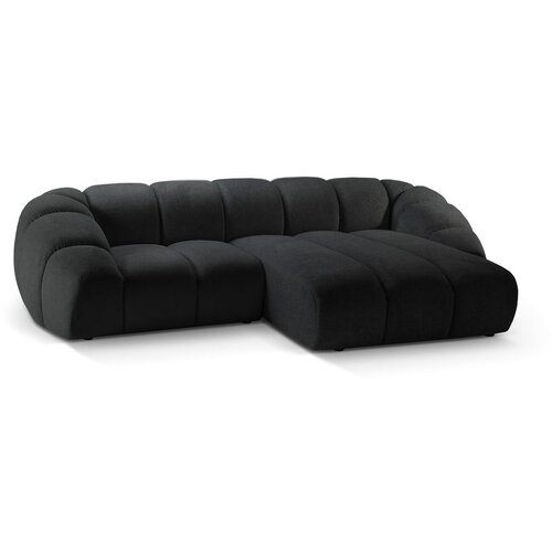 Micadoni Home Crna bar&amp;scaron;unasti kutna garnitura Diana &amp;ndash; Slike