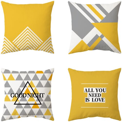 INF Paket 4 okrasnih geometrijskih prevlek za blazine MultiColor 50 x 50 cm, (21536499) Cene