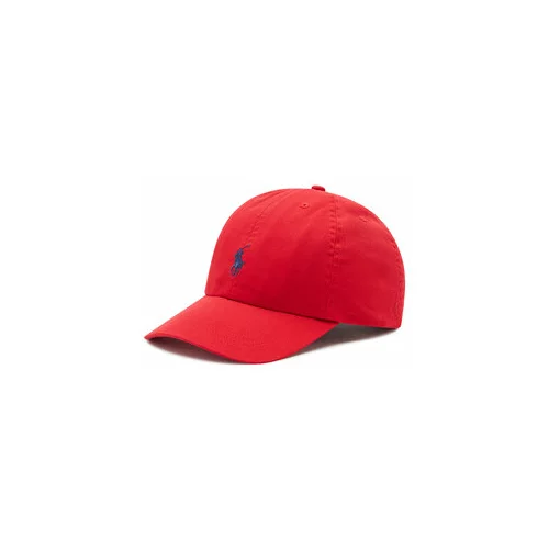 Polo Ralph Lauren Pamučna kapa za djecu boja: crvena, glatka