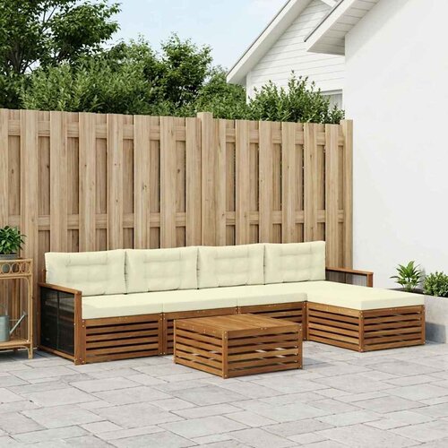  Set vanjskih sofa 6 kom. Prirodna i krem Cijene