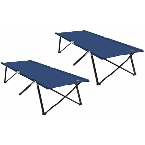  Sklopivi kamperski krevet 2 pcs Plava 206 x 76 x 74 cm Slike