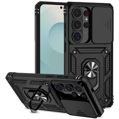 SUNSKY Hybrid Armor ovitek za Samsung S26 Ultra, Črn Slike