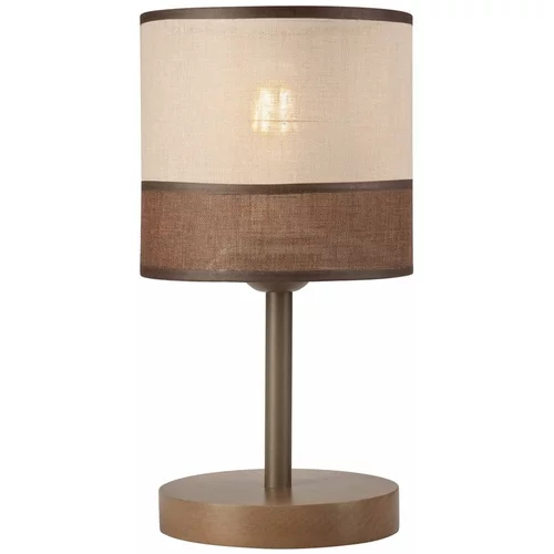 LAMKUR Tamno smeđa stolna lampa s tekstilnim sjenilom (visina 30 cm) Andrea –