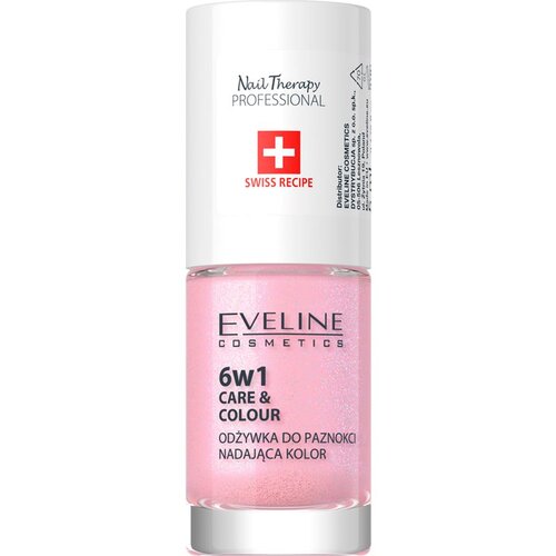 Eveline Cosmetics Nail Therapy Care & Colour balzam za nohte 6 v 1 odtenek Shimmer Pink 5 ml Cene